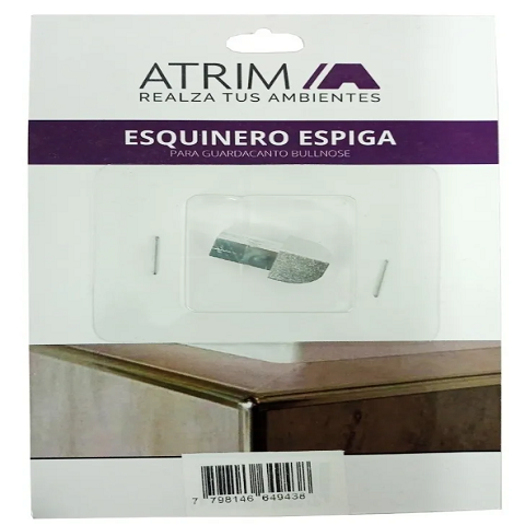 ESQUINERO ALUMINIO ESPIGA CROMO DE LUXE 10mm